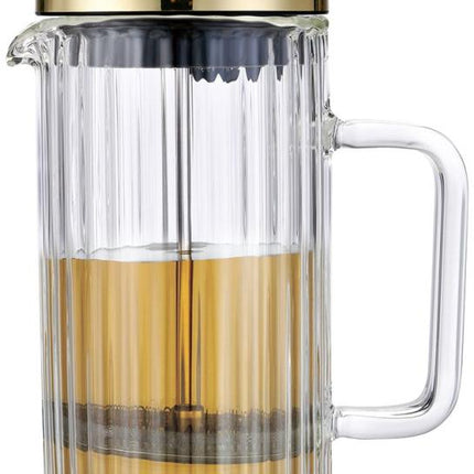 Klausberg Koffie- en Thee Zetter met Piston - Dubbelwandig Glas - 350 ml