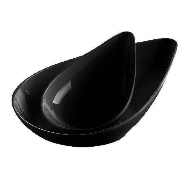 Melamine druppel schaaltjes zwart