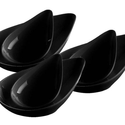 Melamine druppel schaaltjes zwart