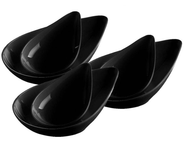 Melamine druppel schaaltjes zwart