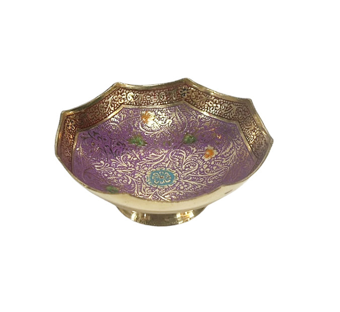 Petite coupelle en laiton peinte Ø12 cm