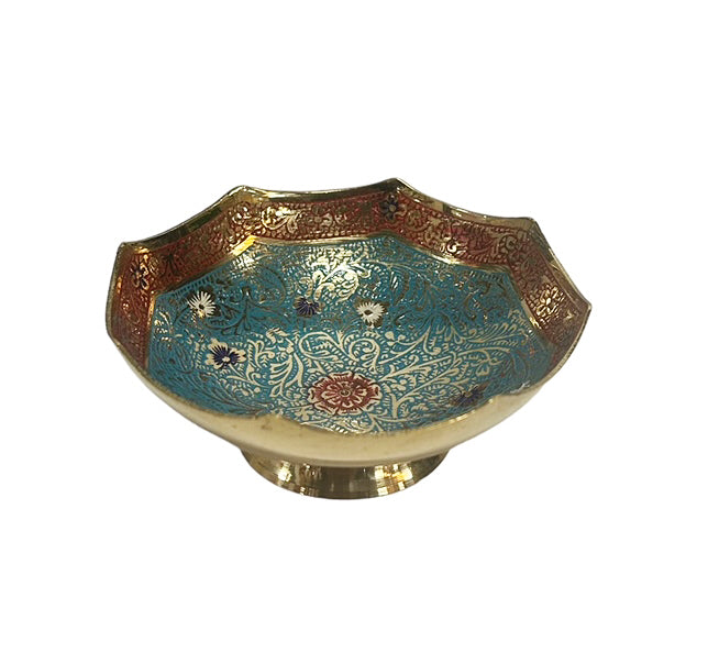 Petite coupelle en laiton peinte Ø12 cm