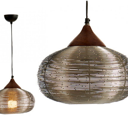 Metalen lamp met nikkelafwerking