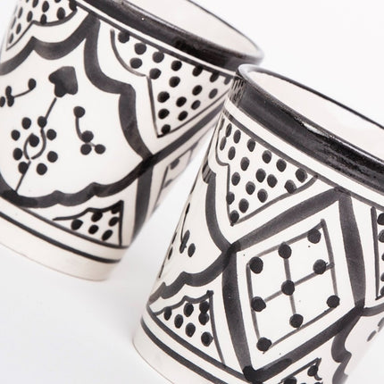 Beker Zwart/Wit 8cm