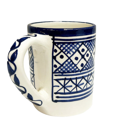 Marokkaanse keramische mok blauw - wit
