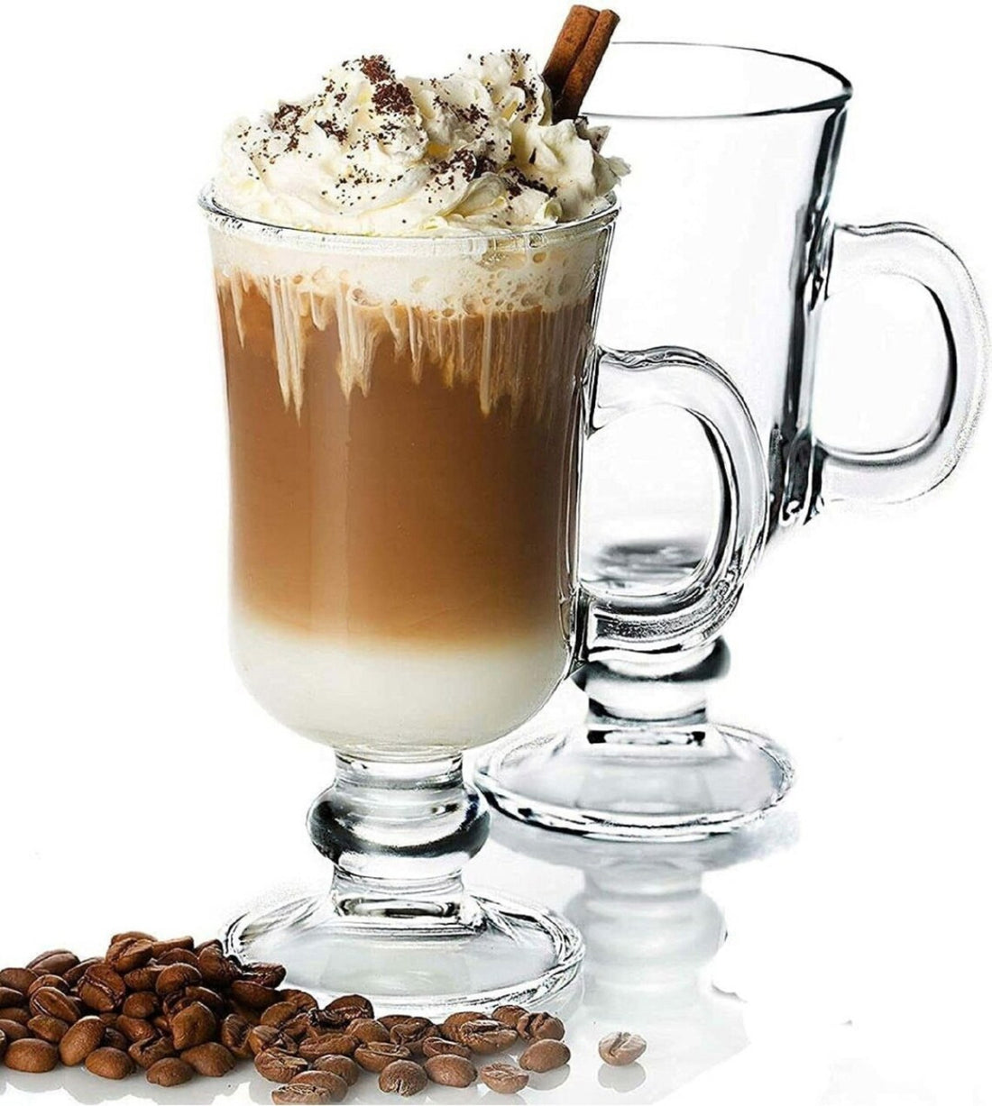 Irish Coffee Glasses with Handle - Set of 2