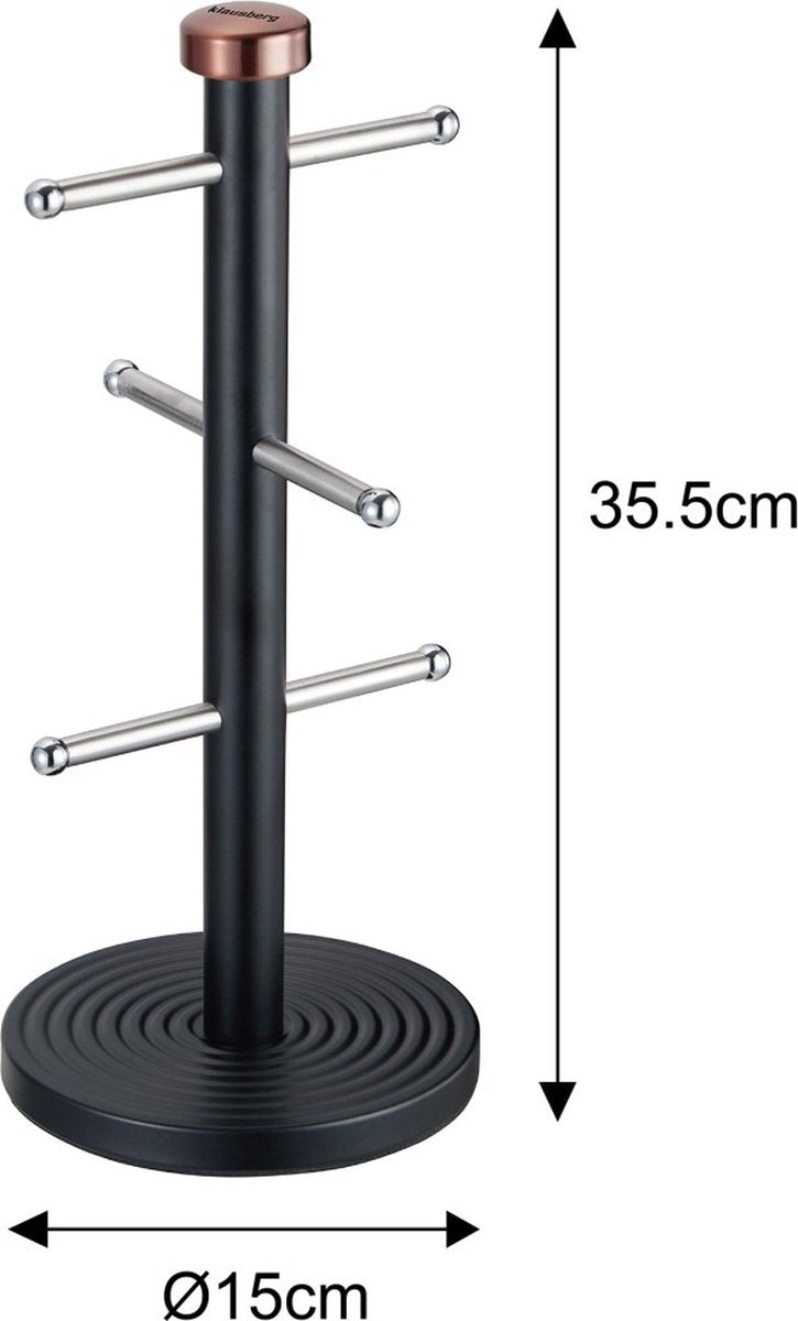 Support à tasses Klausberg – Porte-tasses – Égouttoir à tasses – Support pour tasses