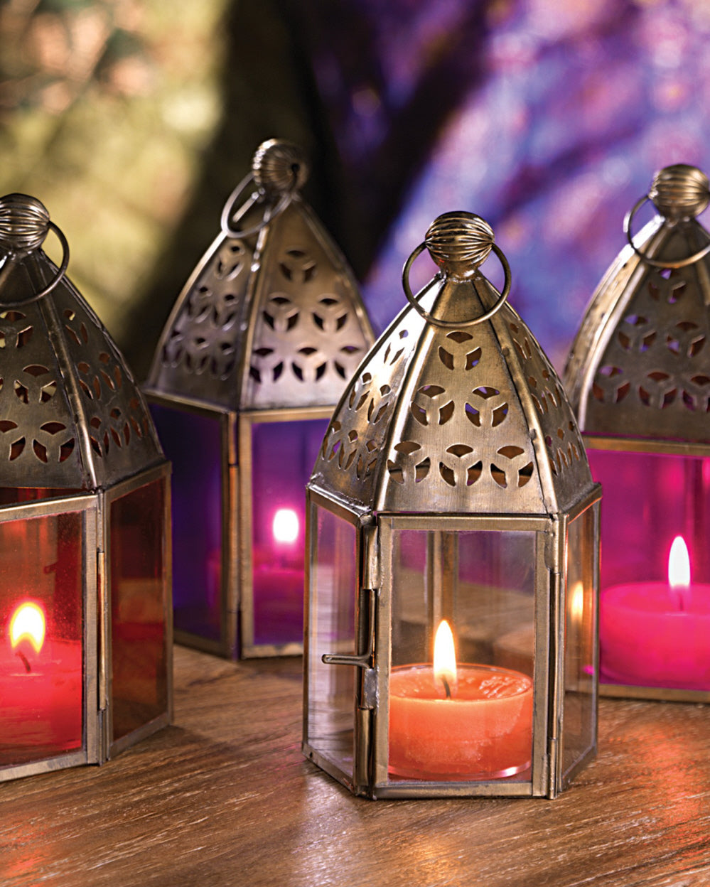 Mini lanterne en verre style marocain