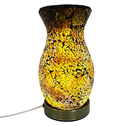 Mozaïeklamp  Gele tafellamp - 22x12x12cm