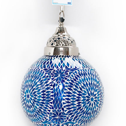 Oosterse lamp mozaïek blauw