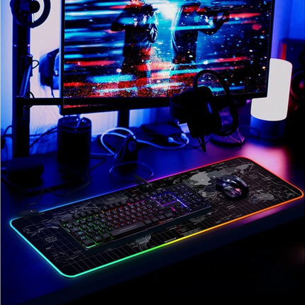 Verlichte XXL Led Gaming Muis Pad - Bureau onderlegger - 80 x 30 cm - Waterproof