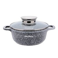 Klausberg 7526 - Kookpan met deksel - marmer grijs - 28 cm - 10 liter