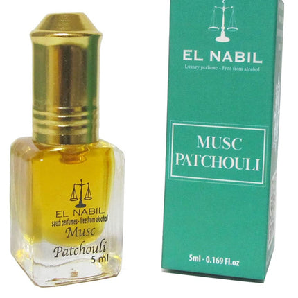 El Nabil Perfume Musk Patchouli 5 ml - Alcohol vrij