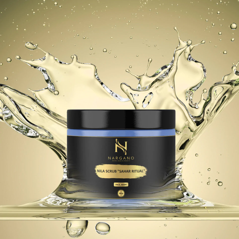 Nargano Nila scrub Sahara Ritual – met nila poeder, arganolie en sheaboter – foto 2