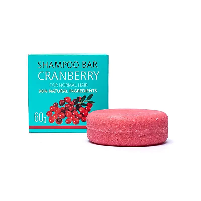 Natural cranberry shampoo bar