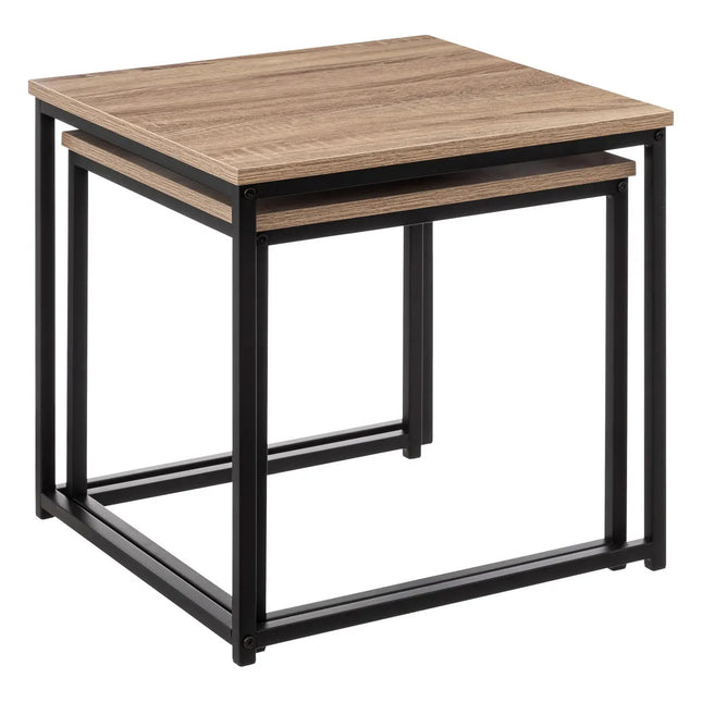 Aliaj Bijzettafel set van 2 stuks - 45x45x45cm - Beige