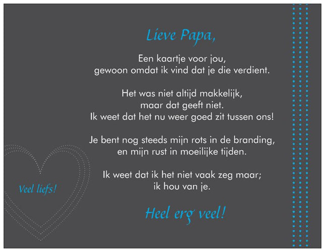 Lieve Papa