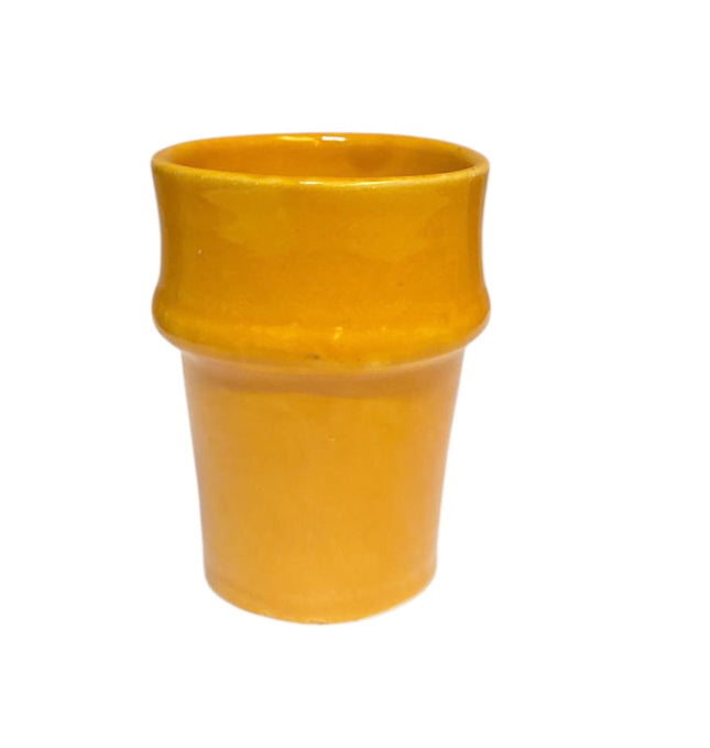 Marokkaanse Bekers – Gekleurd Aardewerk – Handgemaakt – Ø7 cm x 9.5 cm