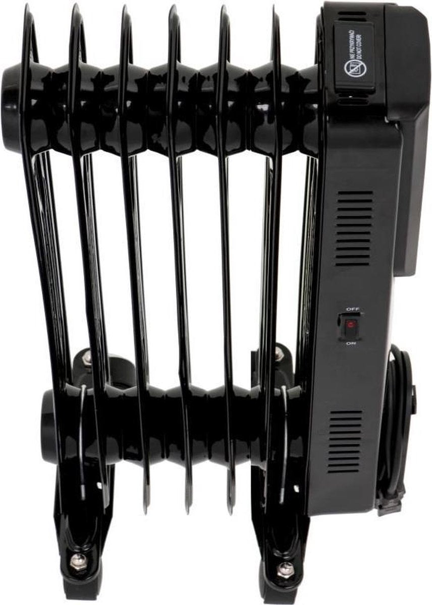 CAMRY CR 7812 - Electric Oil-Filled Radiator on Wheels - With Remote Control and Thermostat - 1500 W black