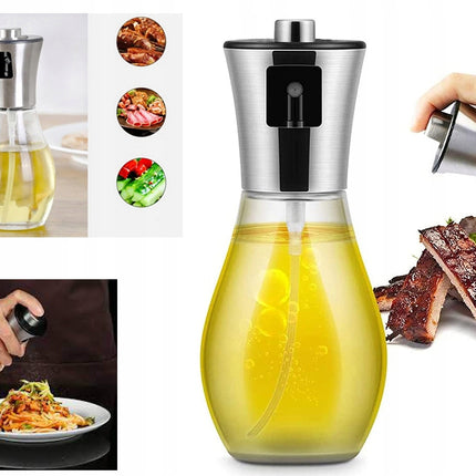 Set van 2 Olijfolie Sprayer - Olie Diffuser Olie Pomp Bakspray - RVS – Navulbaar 200 ml