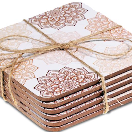 Mandala Onderzetters Roze