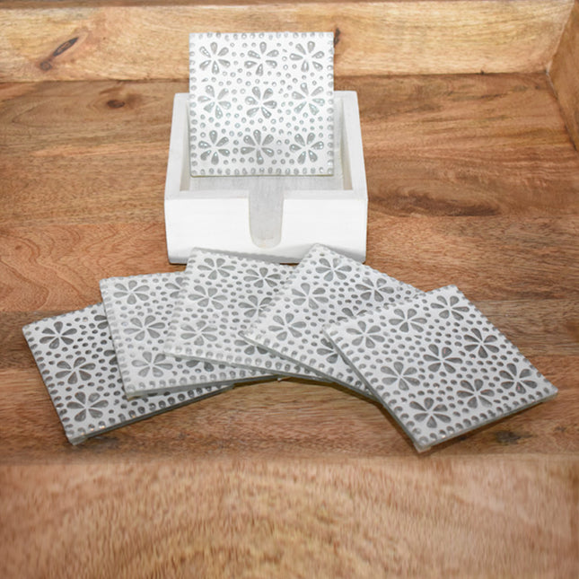 Mozaïek onderzetters flower design