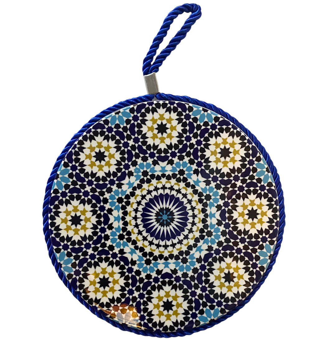 Sous-verre mosaïque poignée 18 cm