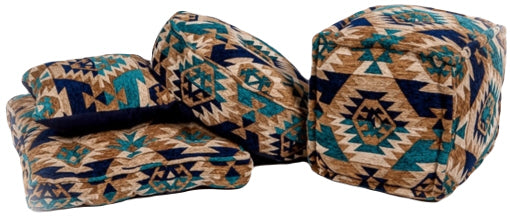 Kelim Oosterse vloerkussen blauw