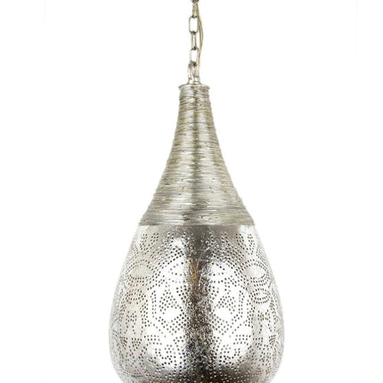 Oosterse filigrain design hanglamp druppel & draad Vintage zilver