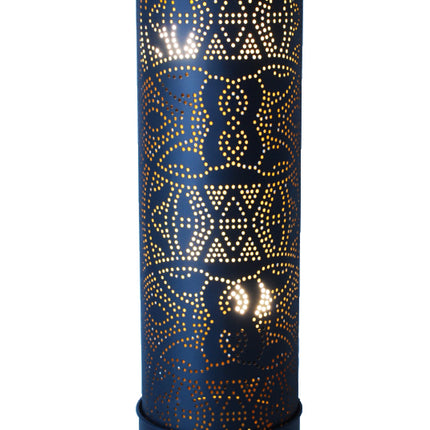 Grote oosterse zwarte filigrain vloerlamp 100 cm