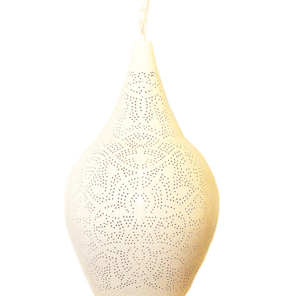 Oriëntaalse hanglamp filigrain stijl - vaas - wit/goud