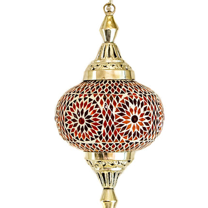 Hanglamp pompoen mozaïek turkish design rood - oranje