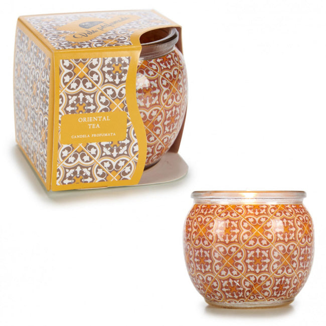 Orientalische Teekerze im Glas