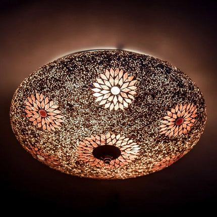 oosterse mozaïek plafondlamp- diameter 38 cm.