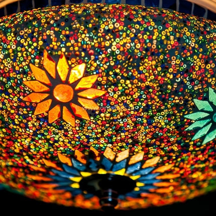 oosterse mozaïek plafonniere - multi colour Ø25 cm