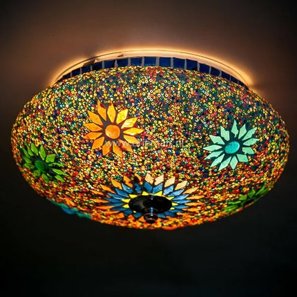 oosterse mozaïek plafonniere - multi colour Ø25 cm