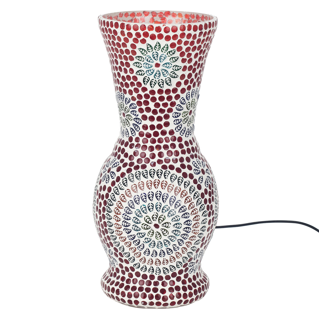 Oosterse mozaïek tafellamp rood – handgemaakt, 34 cm hoog