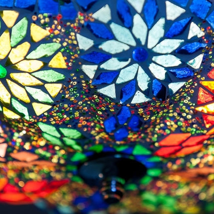 Oosterse mozaïek plafonnière Meloen beads