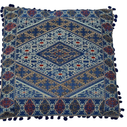 Vierkant Oosterse sierkussens embroidery blauw 50x50