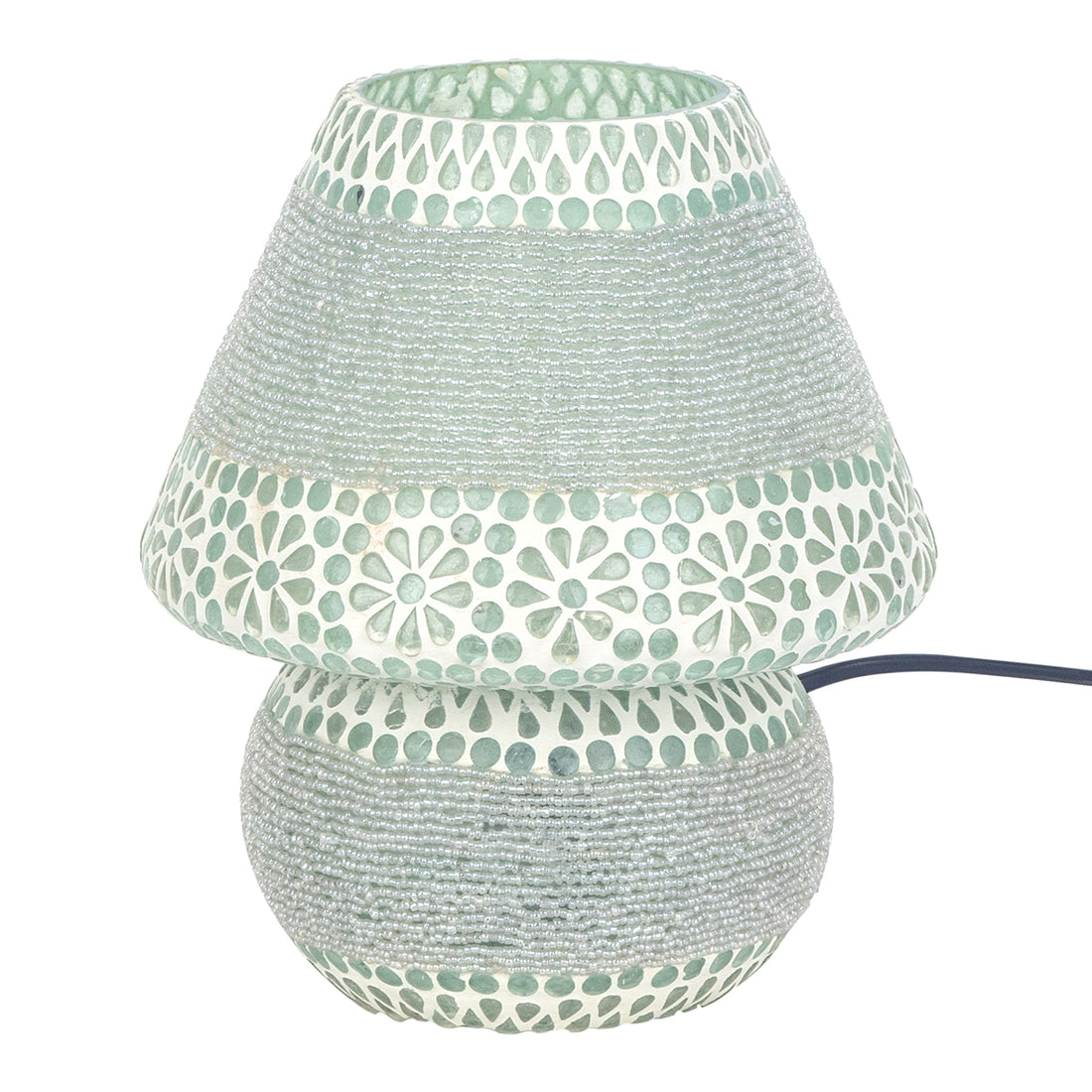 Oriental Mosaic Table Lamp Transparent- beads -23 cm