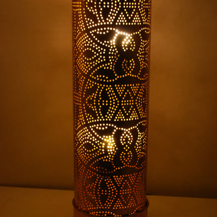 Grote oosterse gouden filigrain vloerlamp 100 cm