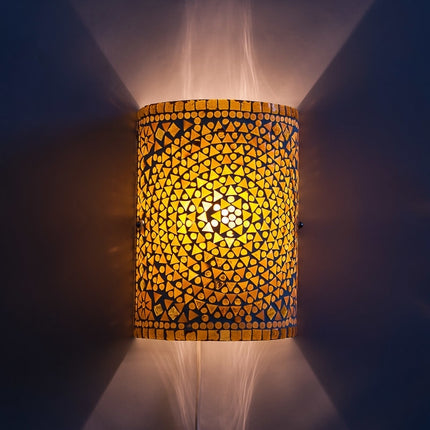 oosterse wandlamp mozaïek - bruin beige