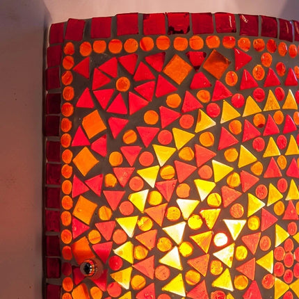 Oosterse wandlamp mozaïek - cilinder