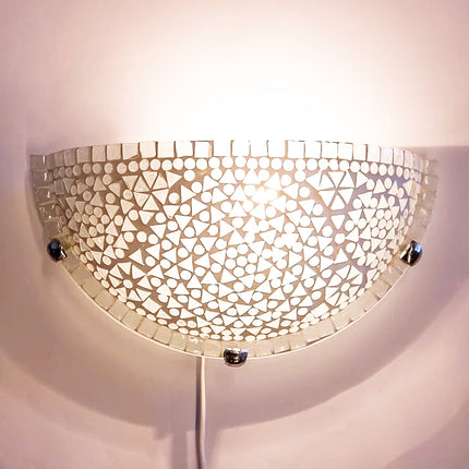 Oosterse wandlamp glasmozaïek halve Maan