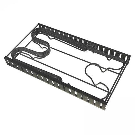Pannenorganizer - 8 Verdelingen - Zwart - 47 x 20,5 x 38 cm - Opbergrek voor Pannen, Potten en Deksels