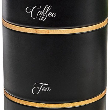 Opbergblikken - thee, suiker en koffie - zwart