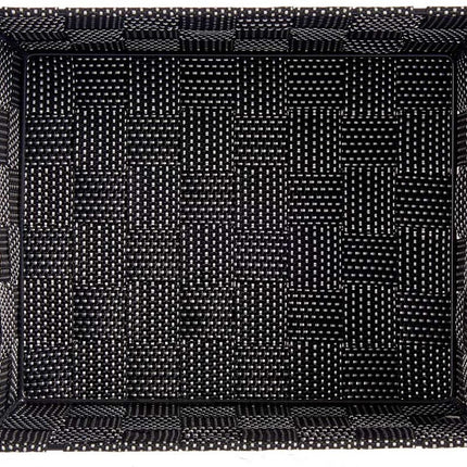 Kast/badkamer opbergmandjes zwart 24 x 20 x 8 cm