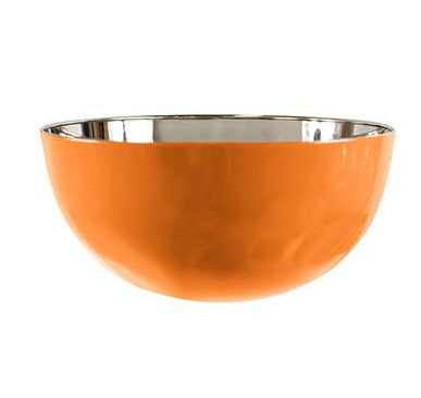 GEKLEURDE ROESTVRIJSTALEN KOM VAN 24 CM