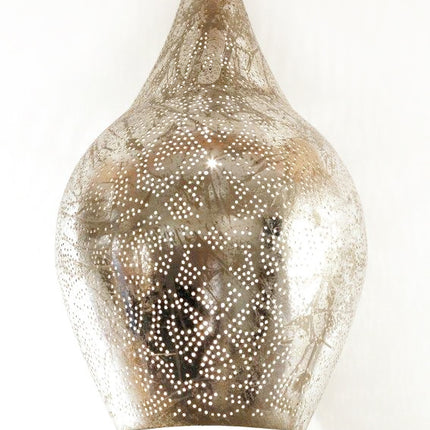 Oriëntaalse hanglamp filigrain stijl - vaas - vintage zilver
