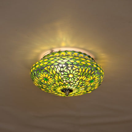 Mozaïek plafonniere groen  Ø  25cm